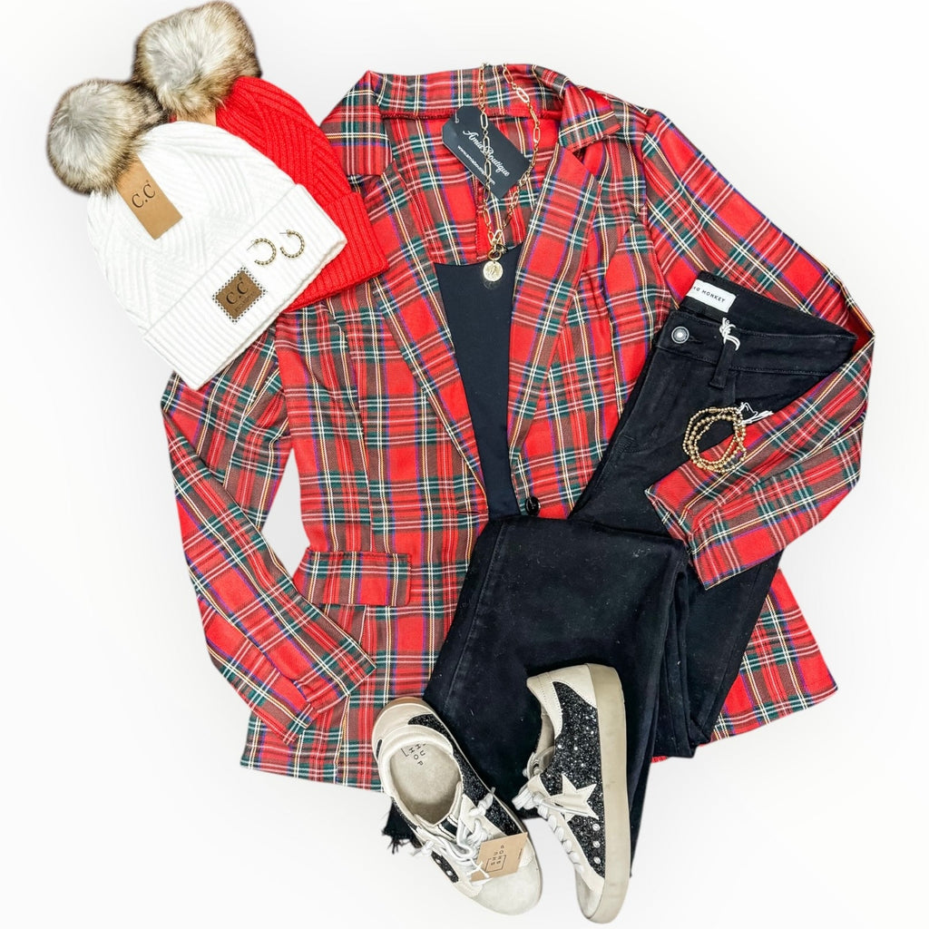 Holiday Plaid Blazer