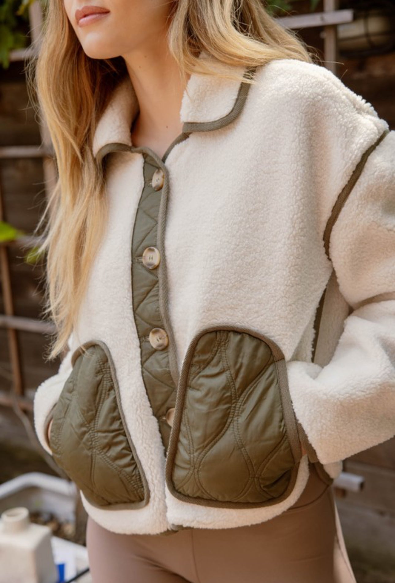 The Carol Cream Fleece Jacket